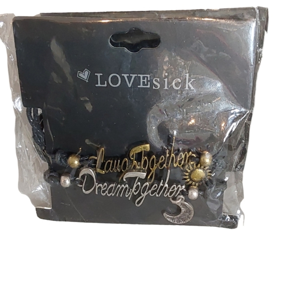 LOVE SICK   UNISEX " LAUGHTOGETHER- DREAMTOGETHER " CHARM BRACELET